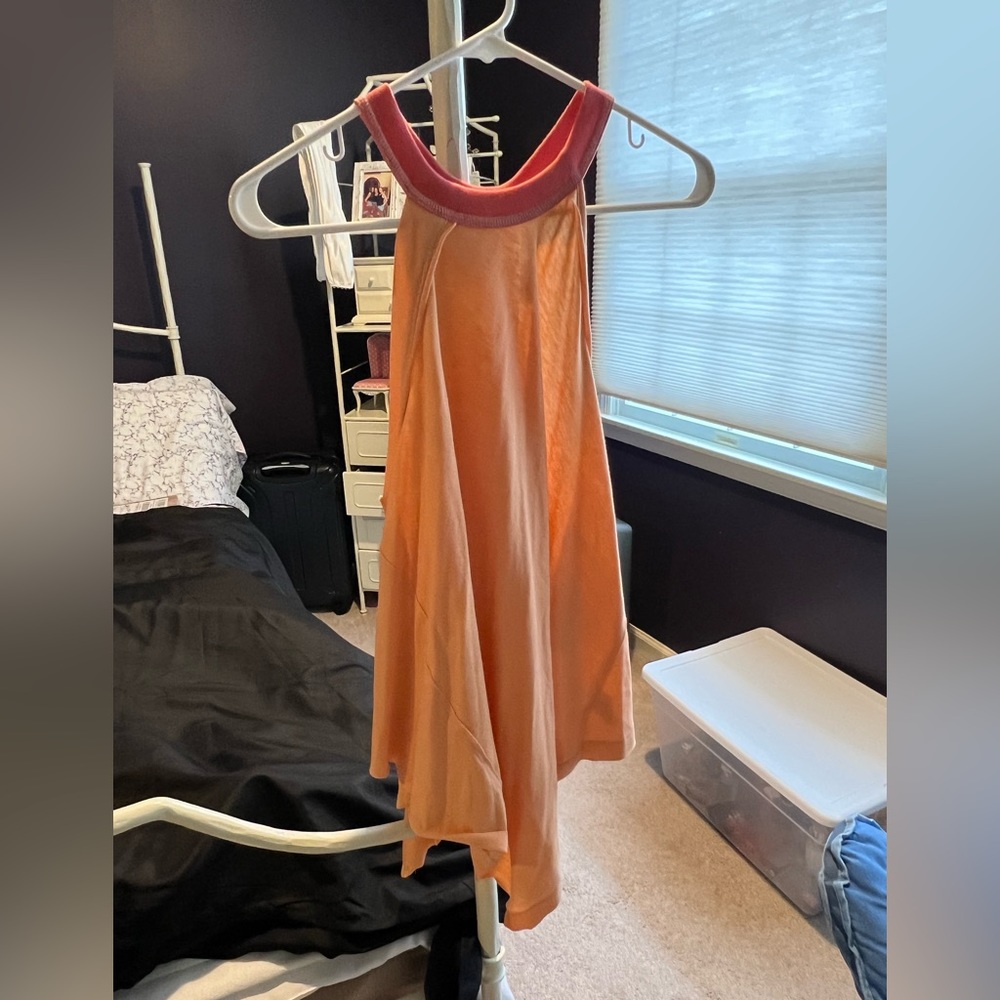 NWT Free People -We The Free Collection Peach 2 Tone Tank Sz M